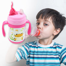 Vacuum Stainless Steel Water Bottle With Carry Handle & Straw Fridge Water Bottle Double Wall, Leak Proof, Rust Proof, Cold & Hot | Leak Proof | Office Bottle | Gym | Home | Kitchen | Hiking | Trekking | Travel Bottle, Tumbler (280 ML)