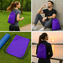 Water-Resistant Nylon Drawstring Backpack Bag (1 Pc / Mix Color & Design)